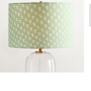 Pottery Barn Green Floral Table Lamp Shade